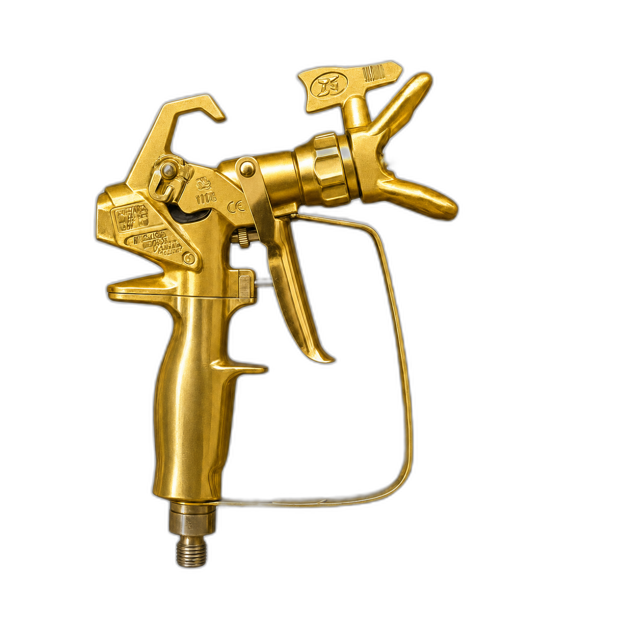 Pistola dourada Airless da nova logomarca